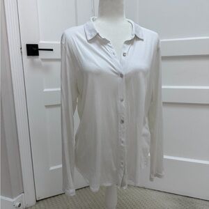 Eileen Fisher Classic White Button-Down Shirt